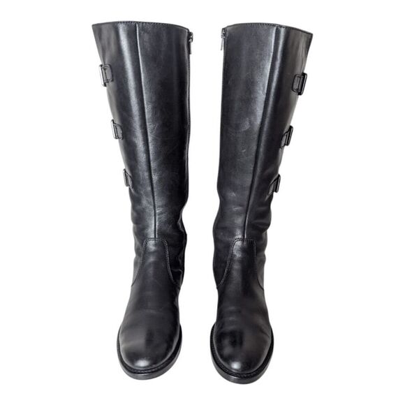 ECCO Hobart Tall Black Leather Riding Boot Size 38 - Picture 4 of 10